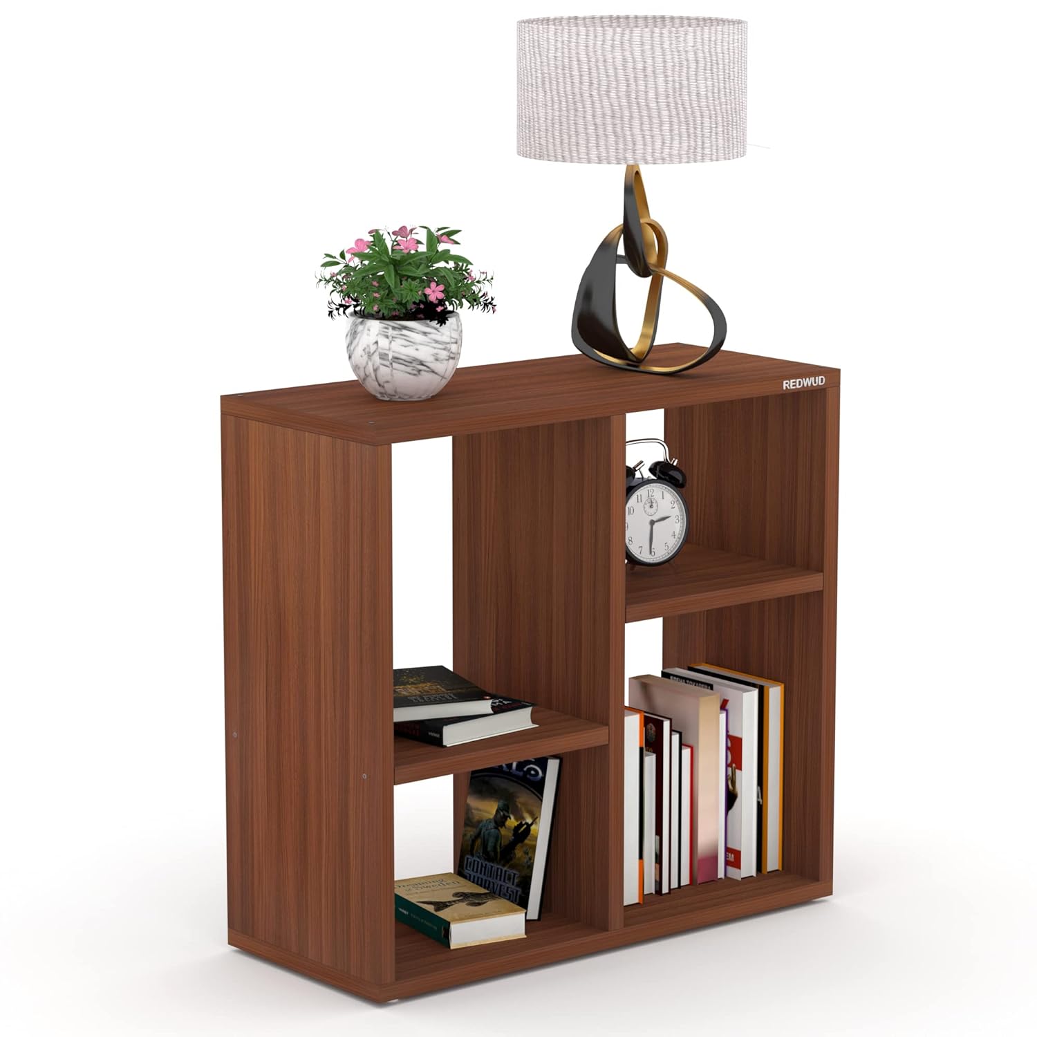 Picture of RK Engineered Wood Bed Side Table/Sofa Side Table/End Table/Books Storage Organizer/Corner Table/Book Shelf/ Corner Stand for Living Room-Cherry