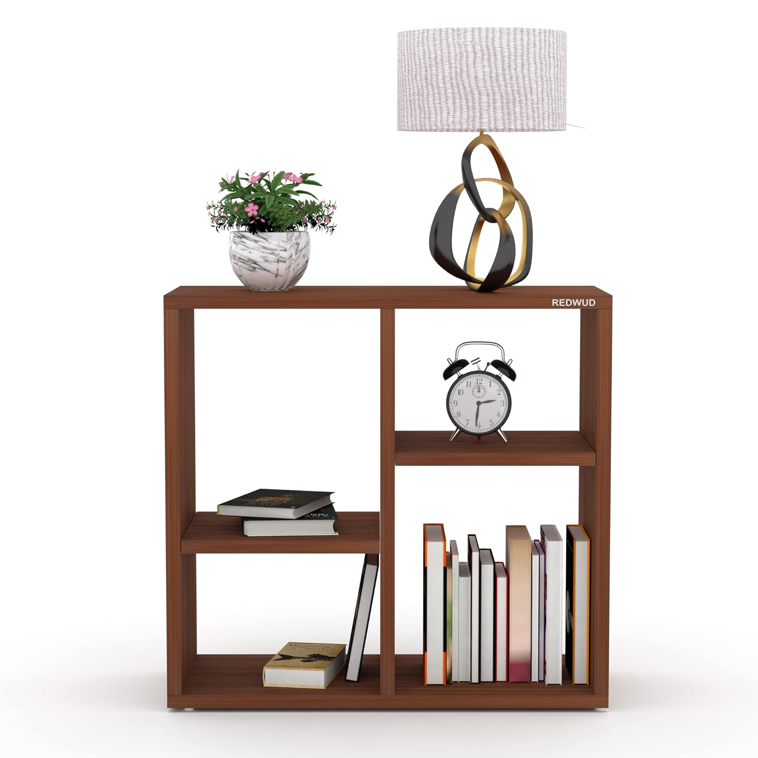 Picture of RK Engineered Wood Bed Side Table/Sofa Side Table/End Table/Books Storage Organizer/Corner Table/Book Shelf/ Corner Stand for Living Room-Cherry