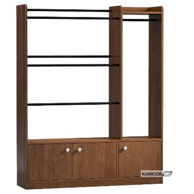 Picture of Nifty Nice Alna Heavy Duty Regal Design Engineered Wood Alna with 3 Large Storage Cabinet-Brown