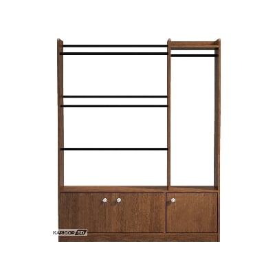 Picture of Nifty Nice Alna Heavy Duty Regal Design Engineered Wood Alna with 3 Large Storage Cabinet-Brown