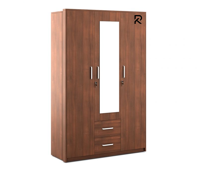 Picture of Premium Quality-Vintage Choice - RK  Kosmo Apex 3 Door Dresser Wardrobe Almirah - Expression of Yourself - Simple Aftercare-Shan Teak