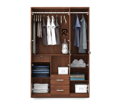 Picture of Premium Quality-Vintage Choice - RK  Kosmo Apex 3 Door Dresser Wardrobe Almirah - Expression of Yourself - Simple Aftercare-Shan Teak