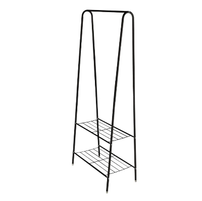 Picture of Metal Freestanding Clothing Rack – Heavy Duty Garment Organizer with Hanging Rail & Storage-Black