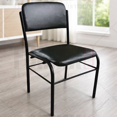 Picture of Multipurpose Simple Chair – Modern Durable Seating Chair for Dining, Study, Office & Home Use, Lightweight & Comfortable Everyday Chair-Black