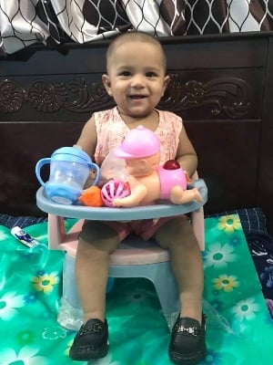 Picture of Comfortable Baby Plastic Feeding Chair Baby Chair Feeding Baby Chair - Pink