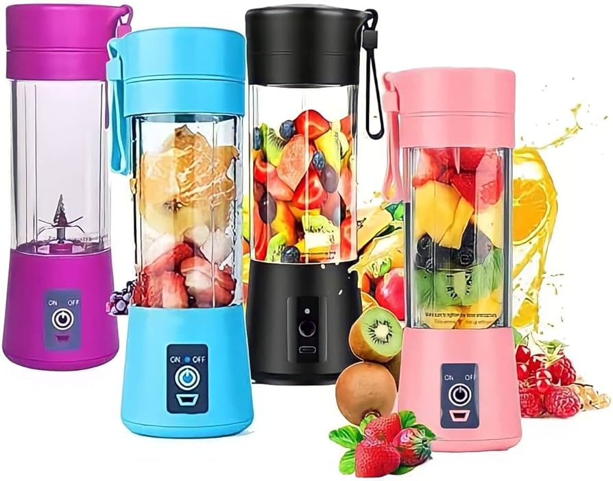 Picture of USB Rechargable Mini Portable Fruit & Vegetable Blender - Green - Multicolor