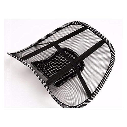 Picture of Car Seat Chair Cushion Lumbar Back Support for Car Seat Chair Office Massage Mesh Ventilate Pain Relief Cushion Pad - Black