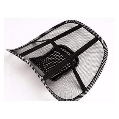 Picture of Car Seat Chair Cushion Lumbar Back Support for Car Seat Chair Office Massage Mesh Ventilate Pain Relief Cushion Pad - Black