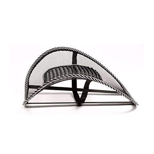 Picture of Car Seat Chair Cushion Lumbar Back Support for Car Seat Chair Office Massage Mesh Ventilate Pain Relief Cushion Pad - Black