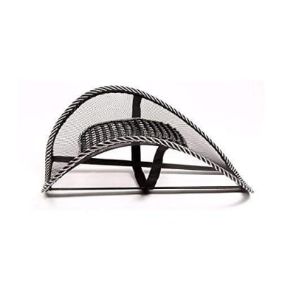 Picture of Car Seat Chair Cushion Lumbar Back Support for Car Seat Chair Office Massage Mesh Ventilate Pain Relief Cushion Pad - Black