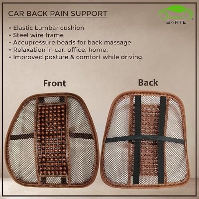 Picture of Seat Back Support For Car/Home/ Office Chair - Brown - Brown