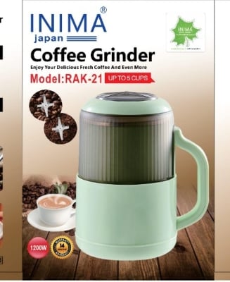 Picture of Inima Japan Electric Grinding Machine 1500 Watt, Multifunctional Grinding Machine For Coffee Beans Nuts Herb Spices - Multicolor