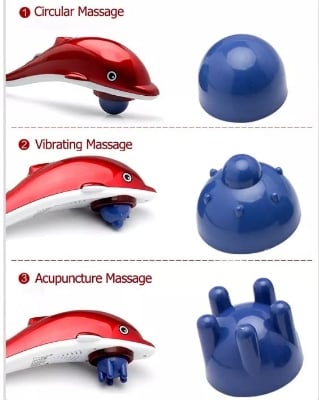 Picture of Dolphin Infrared Body Energy King Massager (Red) - Red