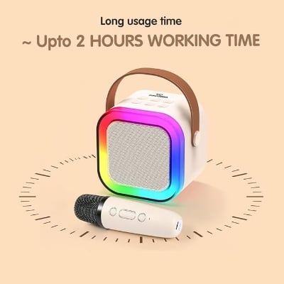 Picture of Mini Karaoke Speaker with Wireless Microphone - White