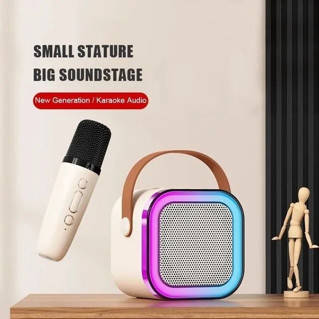 Picture of Mini Karaoke Speaker with Wireless Microphone - White