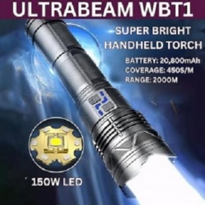 Picture of COBA--W 518 Super Bright Powerful LED Torch - Black