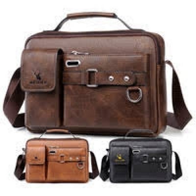 Picture of Men's PU Leather Shoulder Bag Fashion Male Real Cowhide Messenger Crossbody Bag Men Business Travel Handbag Boy Phone Bag