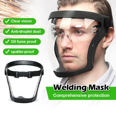 Picture of Work Protection Transparent Facial Protector FaceMask Protective Outdoor Heating Home Kitchen Tools Full Mall - Multicolor