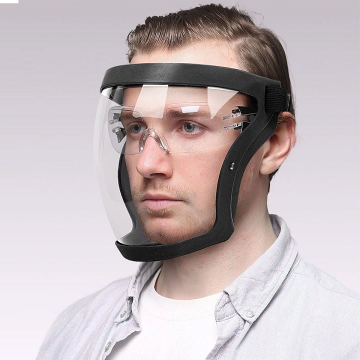 Picture of Work Protection Transparent Facial Protector FaceMask Protective Outdoor Heating Home Kitchen Tools Full Mall - Multicolor