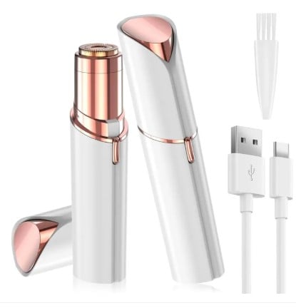 Picture of New Flawless Facial Hair Remover- USB Rechargeable White,Pink - Multicolor