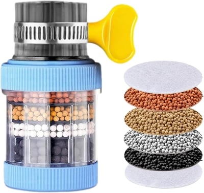 Picture of Kitchen Water Faucet Filter 6 Layers Nozzle Filter 360 Degree Rotation Faucet Purifier Water Tap Nozzle Filter2026 - Multicolor