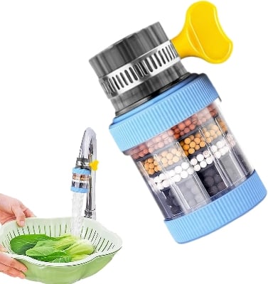 Picture of Kitchen Water Faucet Filter 6 Layers Nozzle Filter 360 Degree Rotation Faucet Purifier Water Tap Nozzle Filter2026 - Multicolor
