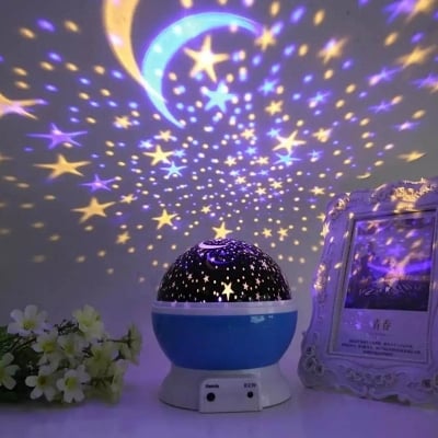 Picture of Star Master 360 Degree Rotation Sky Starry Light 8 Multicolor 3D Night Light Projector Star Kids Led Night Light - Table Lamp - Multicolor - Int: One size