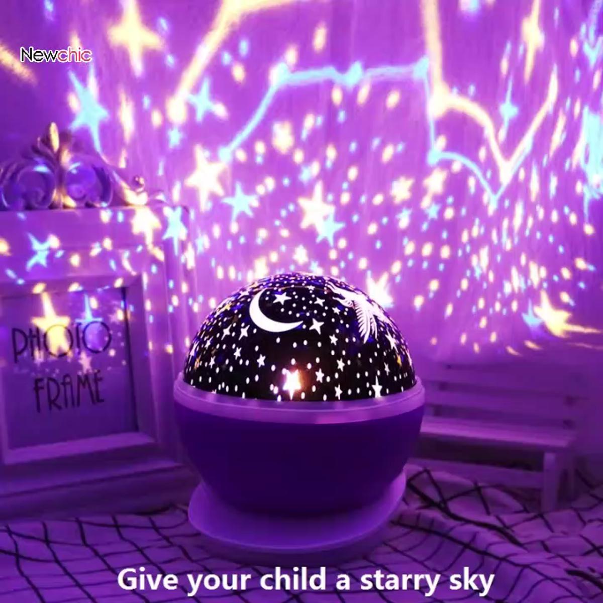 Picture of Star Master 360 Degree Rotation Sky Starry Light 8 Multicolor 3D Night Light Projector Star Kids Led Night Light - Table Lamp - Multicolor - Int: One size