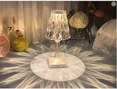 Picture of Crystal Diamond Lamp - White - Int: One size