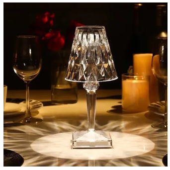 Picture of Crystal Diamond Lamp - White - Int: One size