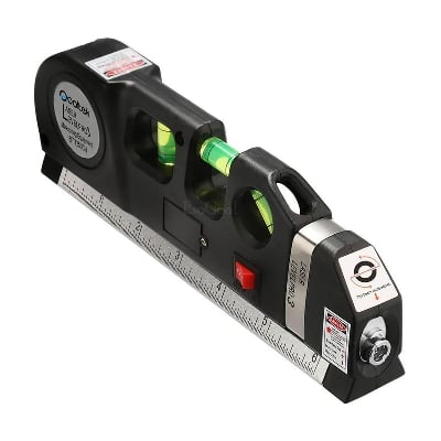Picture of Esogoal Multipurpose Laser Level Measure Line 8Ft+ Measurement Tape Ruler - Black - Int: One size