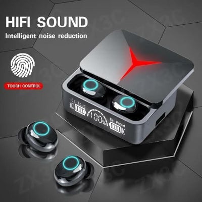 Picture of Earphone Touch Control Wireless Bluetooth 5.2,,M90 Pro Earbuds TWS - Black - Int: One size