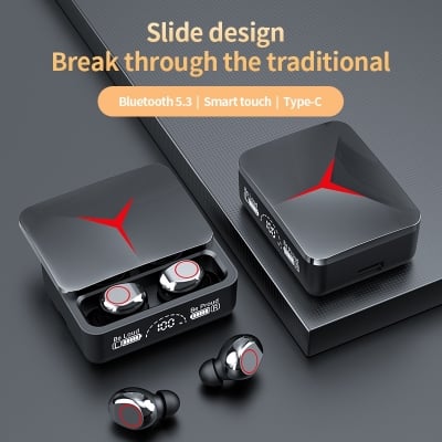 Picture of Earphone Touch Control Wireless Bluetooth 5.2,,M90 Pro Earbuds TWS - Black - Int: One size