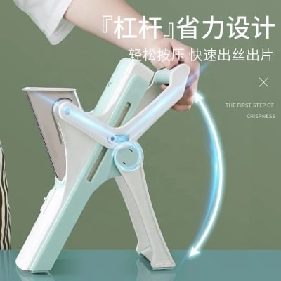 Picture of Adjustable Vegetable Food Chopper Potato Fries Cutter, Detachable Blade, Kitchen Chopping Artifact - Multicolor - Int: One size