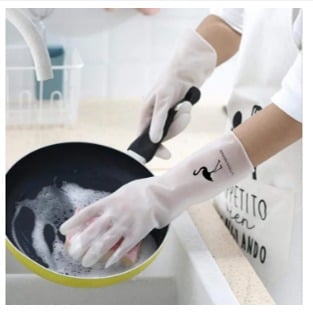 Picture of kitchen Gloves window cleaning durable housework chores kits - White - Int: One size