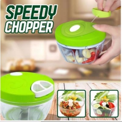 Picture of Easy Spin Cutter, Manual Vegetable Cutter Rope Cutter Meat Grinder Dumpling Filling Meat Shredder Kitchen Tool Kitchen Accessories. - Multicolor - Int: One size