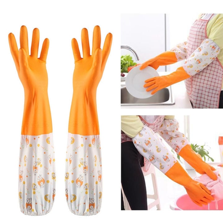 Picture of Indispensable - High Quality Silicone Dish Washing Kitchen Hand Gloves (Multicolor) - Laundry & Cleaning - Modern and Trendy - Multicolor - Int: One size