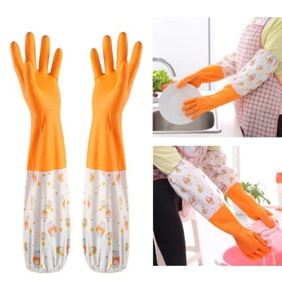 Picture of Indispensable - High Quality Silicone Dish Washing Kitchen Hand Gloves (Multicolor) - Laundry & Cleaning - Modern and Trendy - Multicolor - Int: One size
