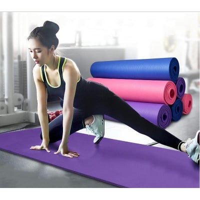 Picture of 8mm Non-slip Yoga Mat -(RANDOM COLOR) - Multicolor - Int: One size