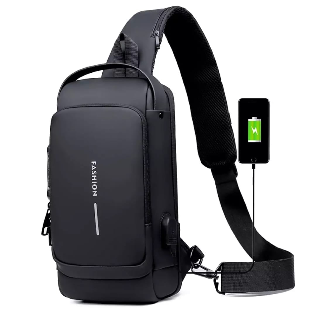 Picture of Crossbody Waterproof Lock system Back Pack Bag with free moneybag - Int: One size