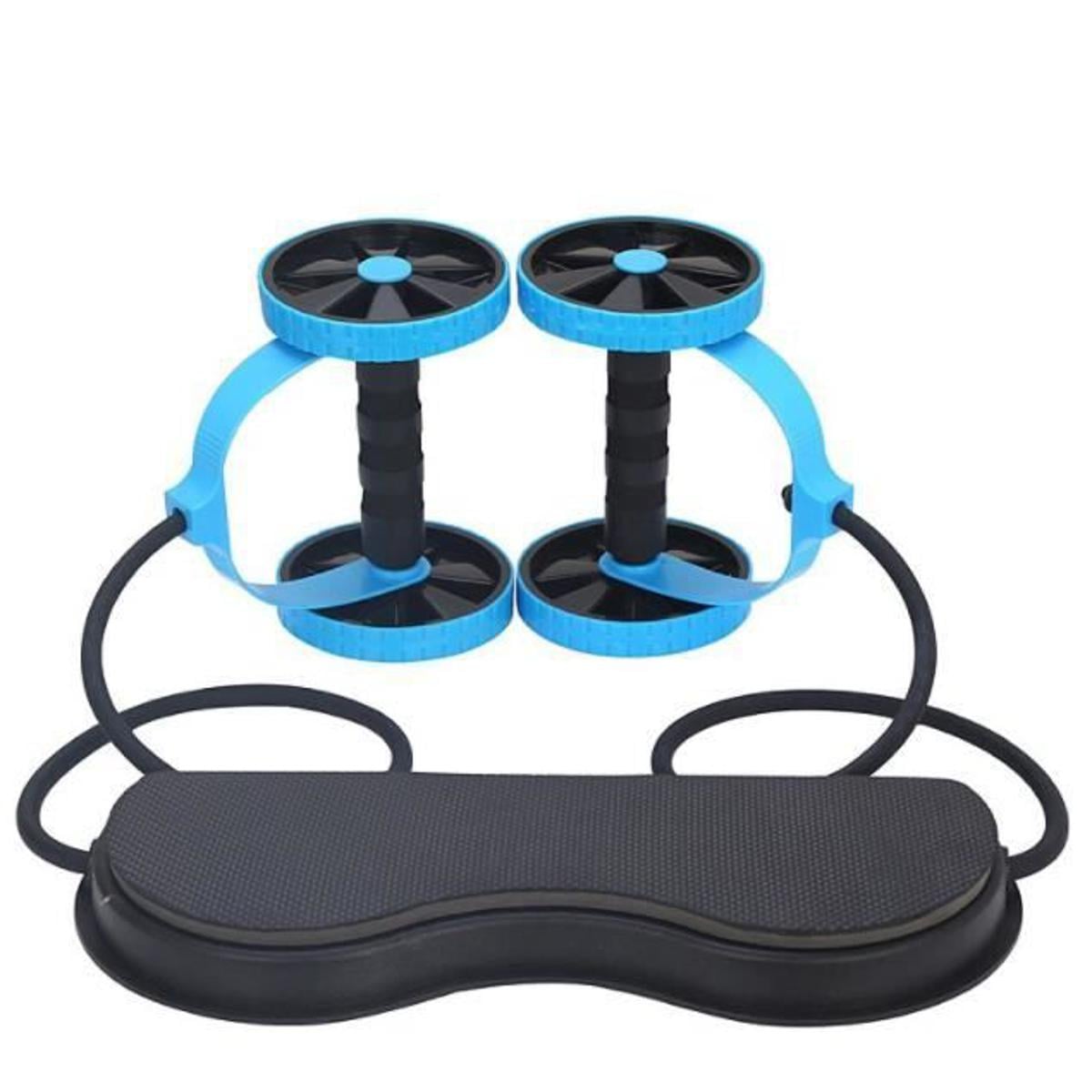 Picture of Home Gym Revoflex Xtreme Pull Rope Plastic Waist Expander Spring Exerciser Abdominal Wheel - Green, Blue - Int: One size
