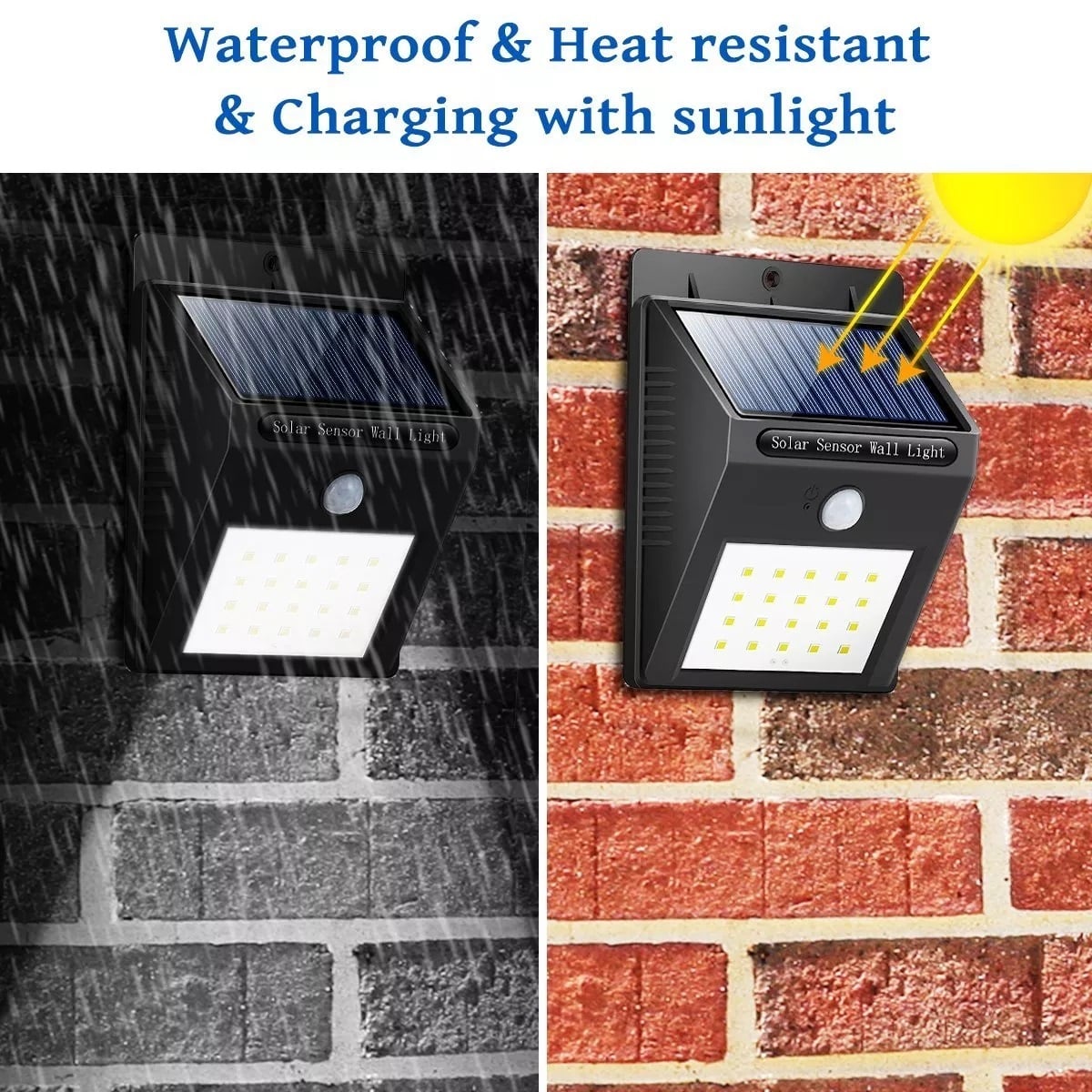 Picture of Solar Lights 30 LED Outdoors Waterproof Solar Lawn Light Solar Power Light for Garden Path l Decoration - Black - Int: One size