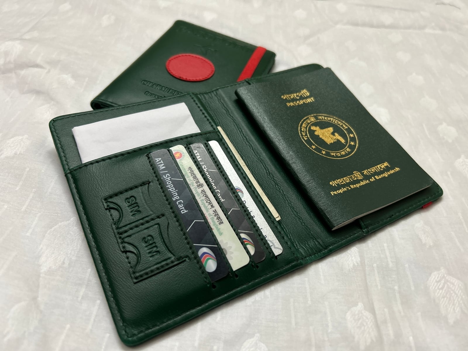 Picture of Sonar Bangla Passport Cover & Card Holder For Men/ Women - Passport Cover - Green - Int: One size