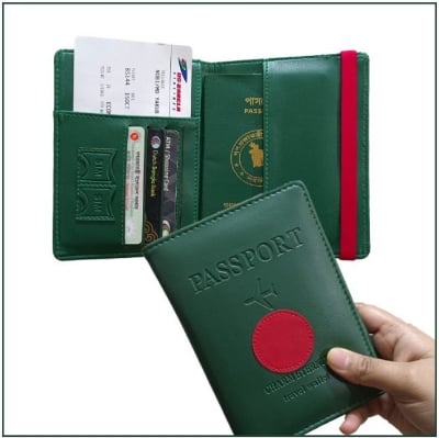 Picture of Sonar Bangla Passport Cover & Card Holder For Men/ Women - Passport Cover - Green - Int: One size