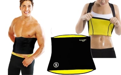 Picture of Sweat Slim Belt - Black and Yellow - Black