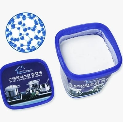 Picture of Levelex Stainless Steel Cookware Cleaning Paste Household Kitchen Cleaner Washing Pot Bottom Scale Strong 500gm Cookware Cleaning Paste Washing Pot - Int: One size