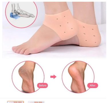 Picture of Pack of 1 Silicone Moisturizing Gel Heel Anti-Crack Socks to Eliminate Cracks Feet Skin Care.. - Multicolor - Int: One size
