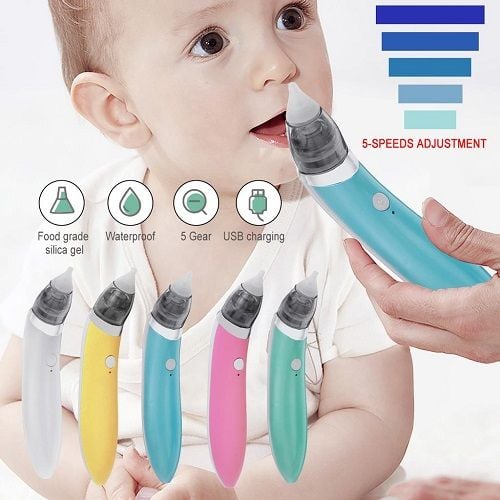 Picture of Baby Nasal Aspirator Electric Nose Cleaner Sniffing Equipment for Children Clear stuffy noses Quickly & Gently - Multicolor - Int: One size
