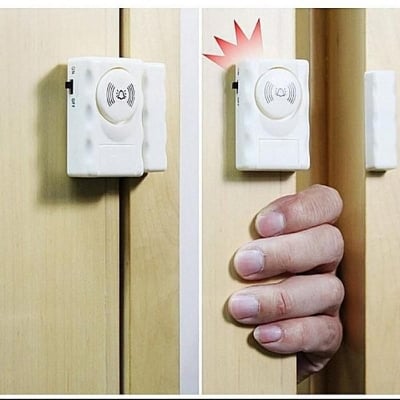 Picture of Wireless Window Door Entry Security Burglar Alarm Chime Doorbell Magnetic Sensor - White - Int: One size