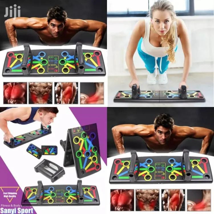 Picture of 9 In 1 Multifunction Push-Up Rack - Fitness Mart Foldable Push Up Board - Multicolor - Int: One size